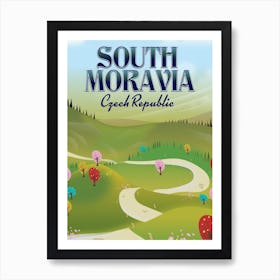 South Moravia Czech Republic Travel poster Art Print