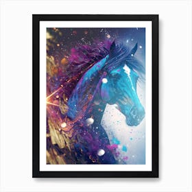 Horse Art Painting Drawing Vintage Retro Illustration Design 17 Art Print