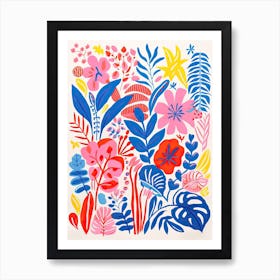 Nong Nooch Tropical Botanical Gardens Abstract Riso Style 3 Art Print