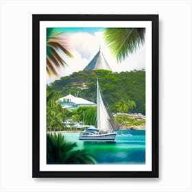 Mayreau Saint Vincent And The Grenadines Soft Colours Tropical Destination Art Print