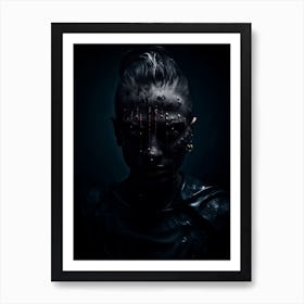 Gothic Cyber Siren Art Print