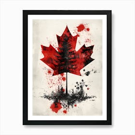 Canadian Maple Tree Art Print