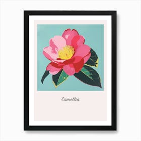 Camellia 1 Square Flower Illustration Poster Art Print