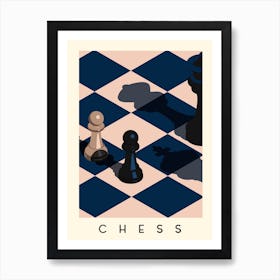 Chess Minimalist Illustration Art Print