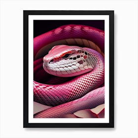 Rosy Boa Snake Vibrant Art Print