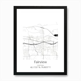 Fairview Shores,United States Minimalist Map Affiche