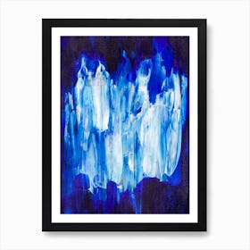 Abstract blue paint background. Art Print
