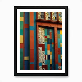 Colorful Tiled Building Art Print