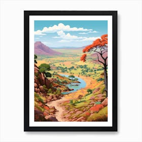 Pilanesberg National Park Cartoon 2 Art Print