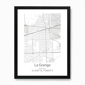 La Grange Park,United States Minimalist Map Poster