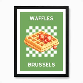 Waffles Brussels Kitchen Print Art Print