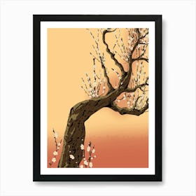 Asian Cherry Blossom Tree Art Print