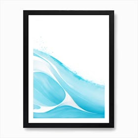 Blue Ocean Wave Watercolor Vertical Composition 21 Art Print