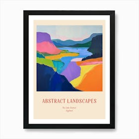 Colourful Abstract The Lake District England 1 Poster Art Print