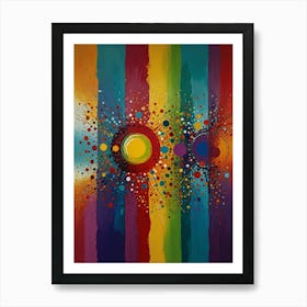 Rainbow Splatters Art Print