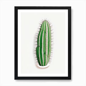 Nopal Cactus Marker Art 3 Art Print