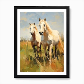 Horses Painting In Buenos Aires Province, Argentina 4 Art Print