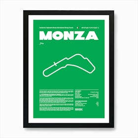 F1 Race Track Monza Formula 1 Racing Track F1 Merch Formula One F1 Poster Formula 1 Poster F1 Art Print