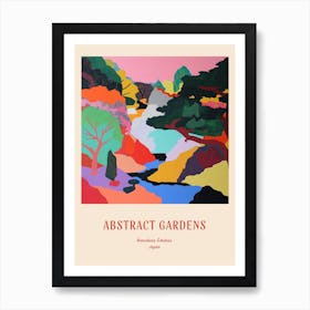 Colourful Gardens Kenrokuen Gardens Japan 2 Red Poster Art Print