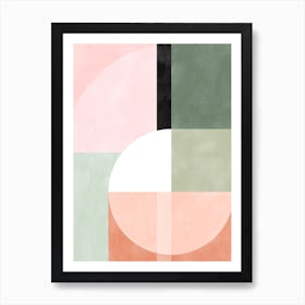 Pastel Geometric Painting No.2 Art Print