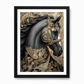 Horse Of Gold | wall art Art Print