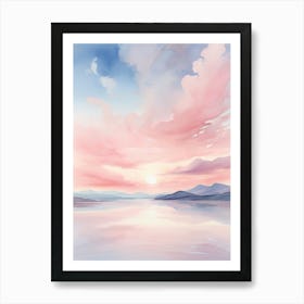 Watercolor Sunset Background 1 Art Print