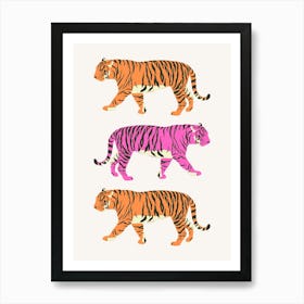 Tiger Trio Art Print