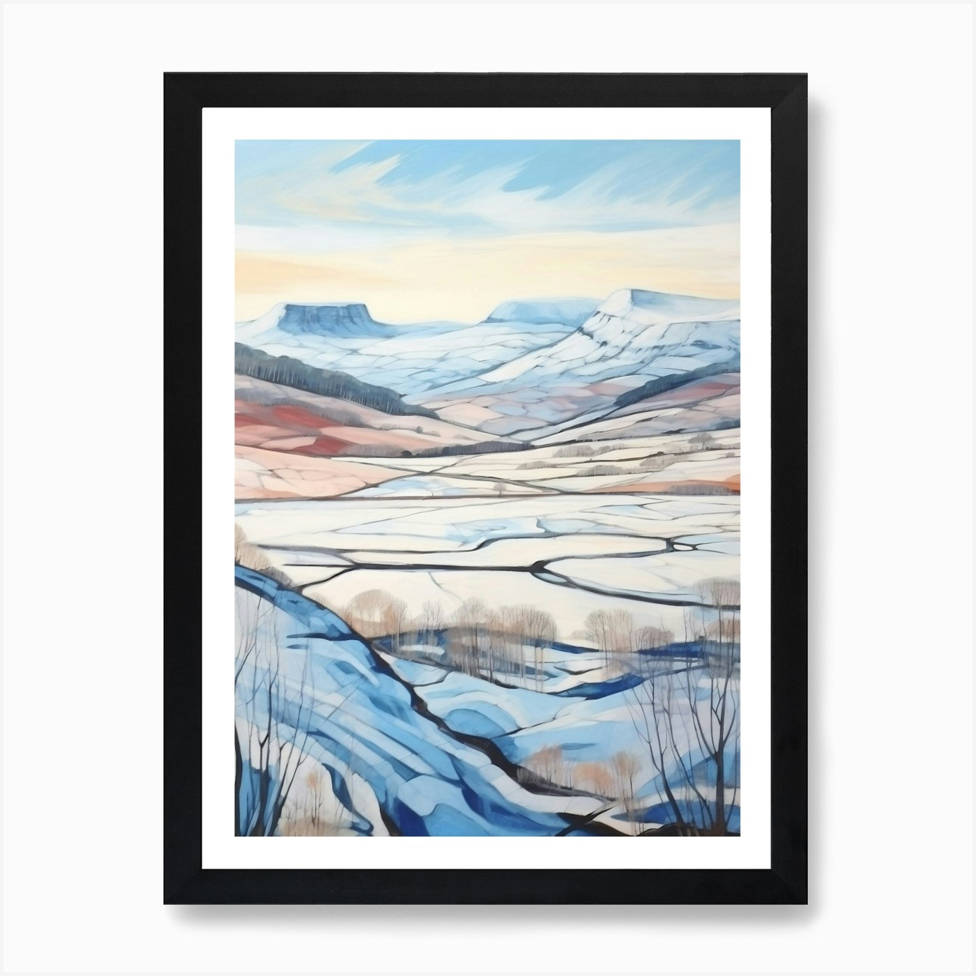 Brecon Beacons National Park Wales Framed Wall Art Poster Canvas Print Picture - Picture 2 of 4