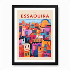 Essaouira Morocco Fauvist Travel Poster Art Print