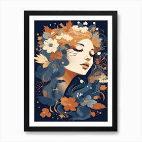 Bloom Body Woman Botanical 5 Art Print