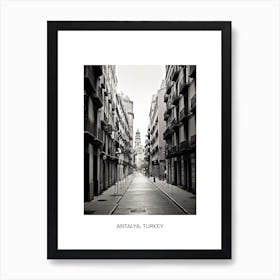 Poster Of Barcelona, Spain, Photography In Black And White 1 Art Print