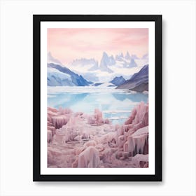 Dreamy Winter Painting Los Glaciares National Park Argentina 1 Art Print