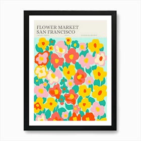 Flower Market San Francisco Art Print