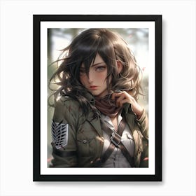 Mikasa Ackerman Attack On Titan 9 Art Print