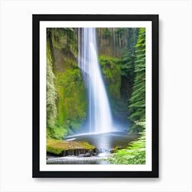 Silver Falls State Park Waterfall, United States Realistic Photograph (3) Art Print