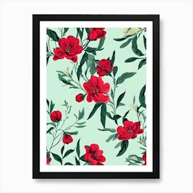 Red Flowers 1 Art Print