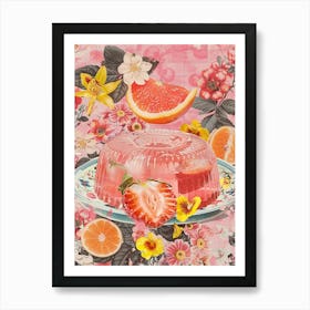 Pink Jelly Retro Collage 2 Art Print