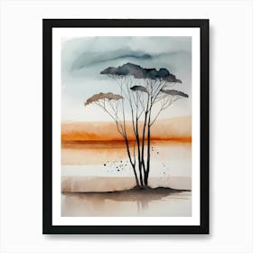 Watercolor Of A Tree 1 Art Print