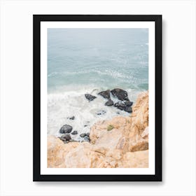 Malibu Ocean Rocks Art Print