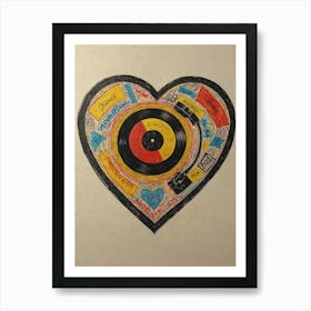 Heart Of Vinyl 2 Art Print