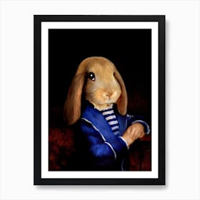 Sailor Raymond The Rabbit Pet Portraits Art Print