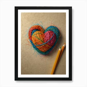 Heart Of Yarn 10 Art Print