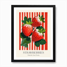 Marche Aux Fruits Strawberries Fruit Summer Illustration 2 Art Print