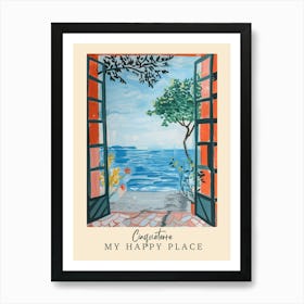 My Happy Place Cinqueterre 3 Travel Poster Art Print