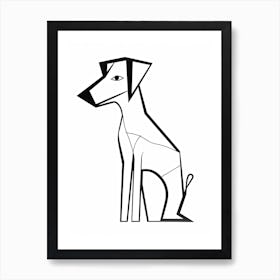Dog One Line Art 0 Art Print