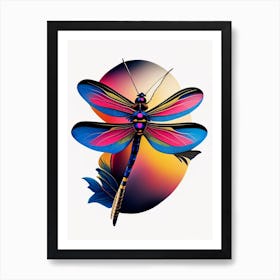 Widow Skimmer Dragonfly Tattoo 1 Art Print