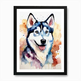 Husky Painting Art Print