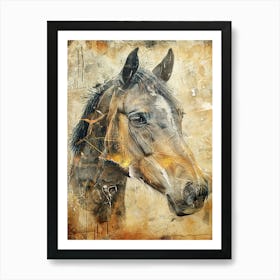 Poster Horse Wild Animal Illustration Art 07 Art Print