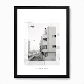 Poster Of Alicante, Spain, Black And White Old Photo 3 Art Print