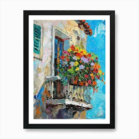 Balcony Painting In Split 1 Art Print